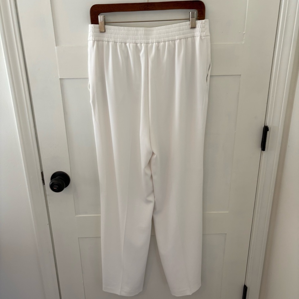 House Of Harlow 1960 Pleated White Wide-Leg Drape Trousers. Size 8. - Picture 4 of 12